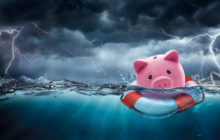 drowning in debt
