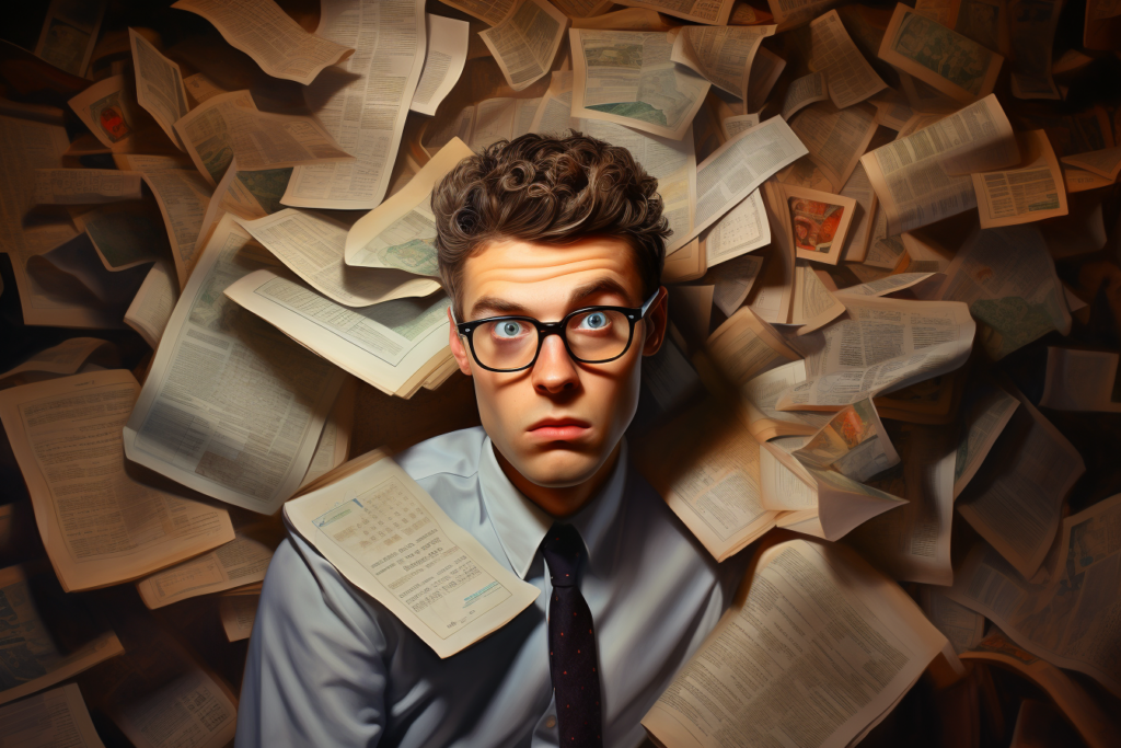 ulis6xo hyper realistic young man surrounded by tax bills surre 87c76d0f c3fb 4176 9aa0 810aa18b11f4