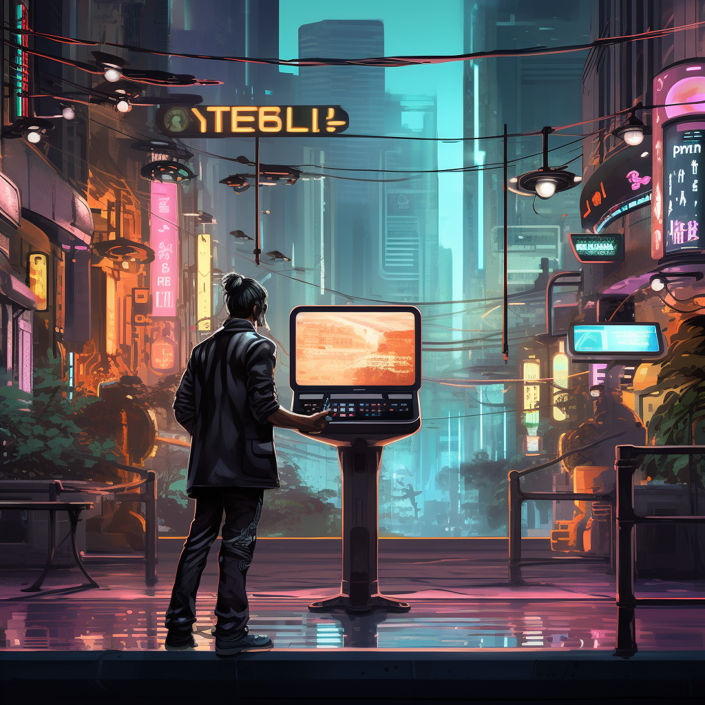 ulis6xo man answering a poll cyberpunk style 820ae41e 85df 4750 bec6 e0d22f009be4
